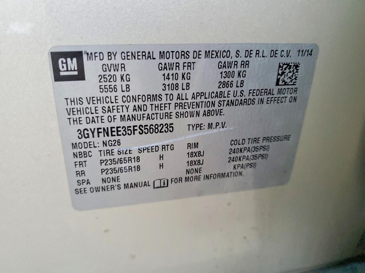 2015 Cadillac Srx Luxury Collection