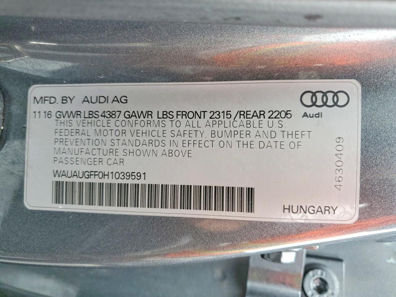 2017 Audi A3 Premium