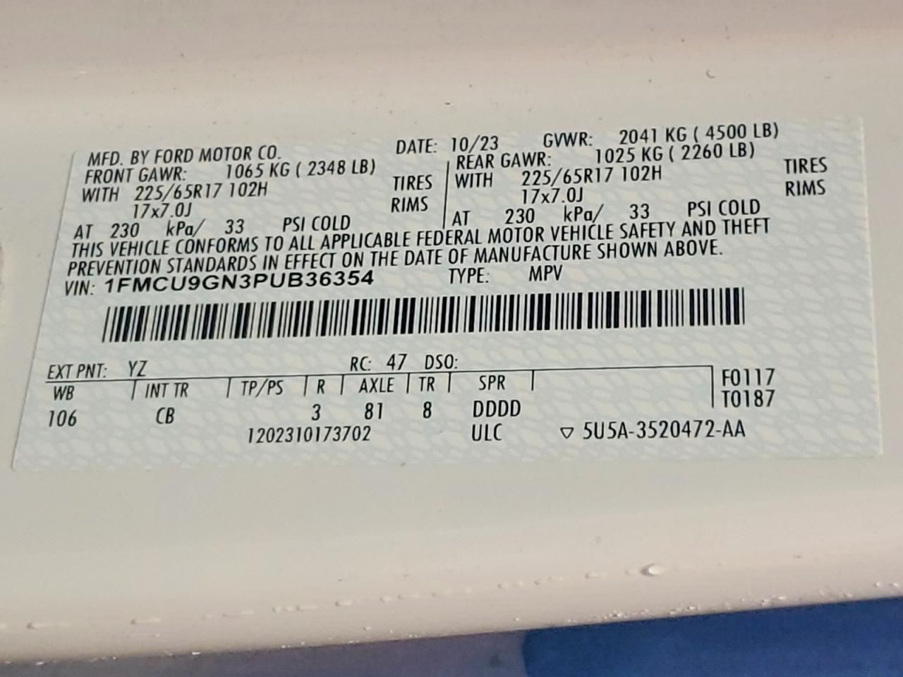 2023 Ford Escape Active