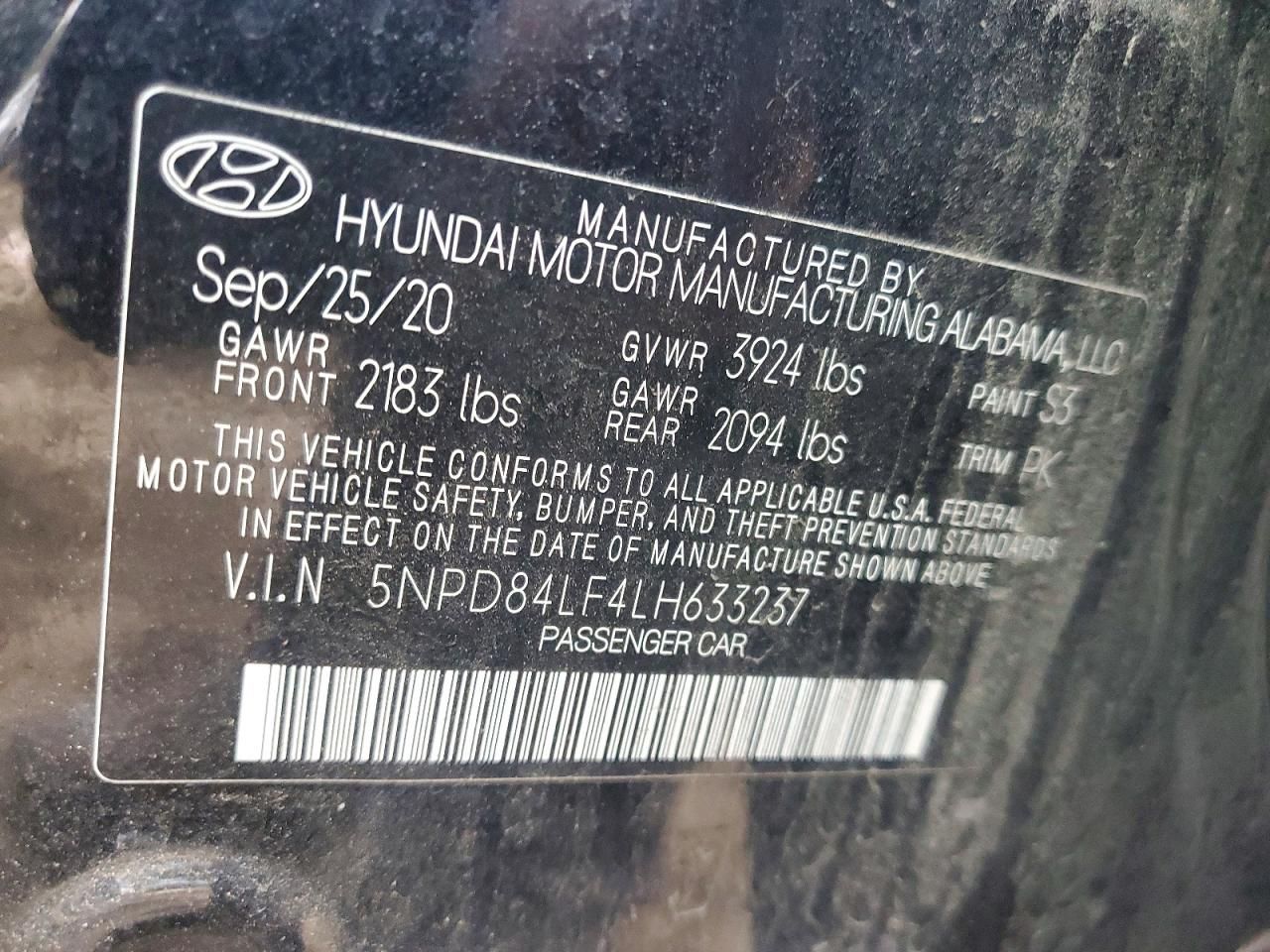 2020 Hyundai Elantra sel