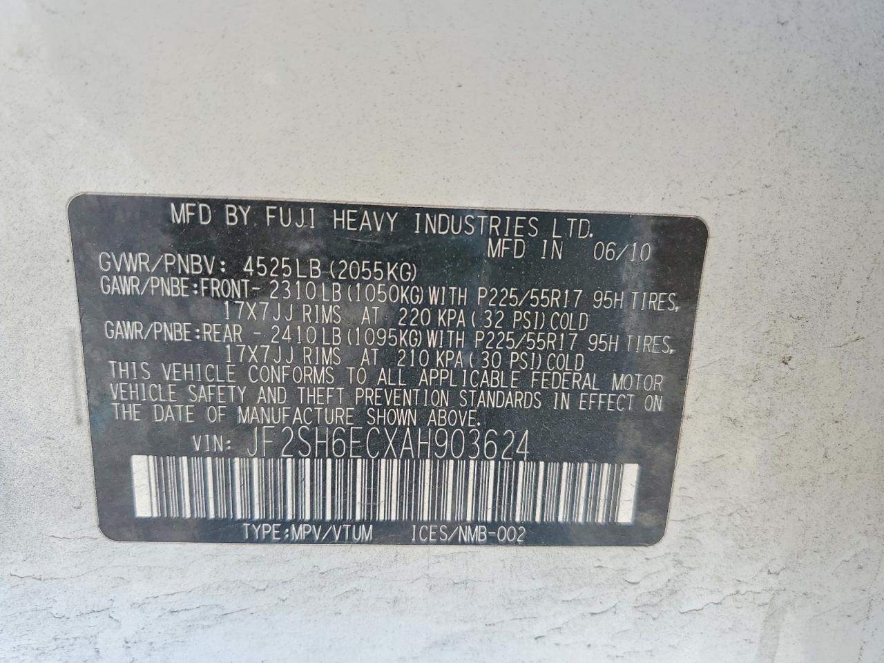 2010 Subaru Forester 2.5xt