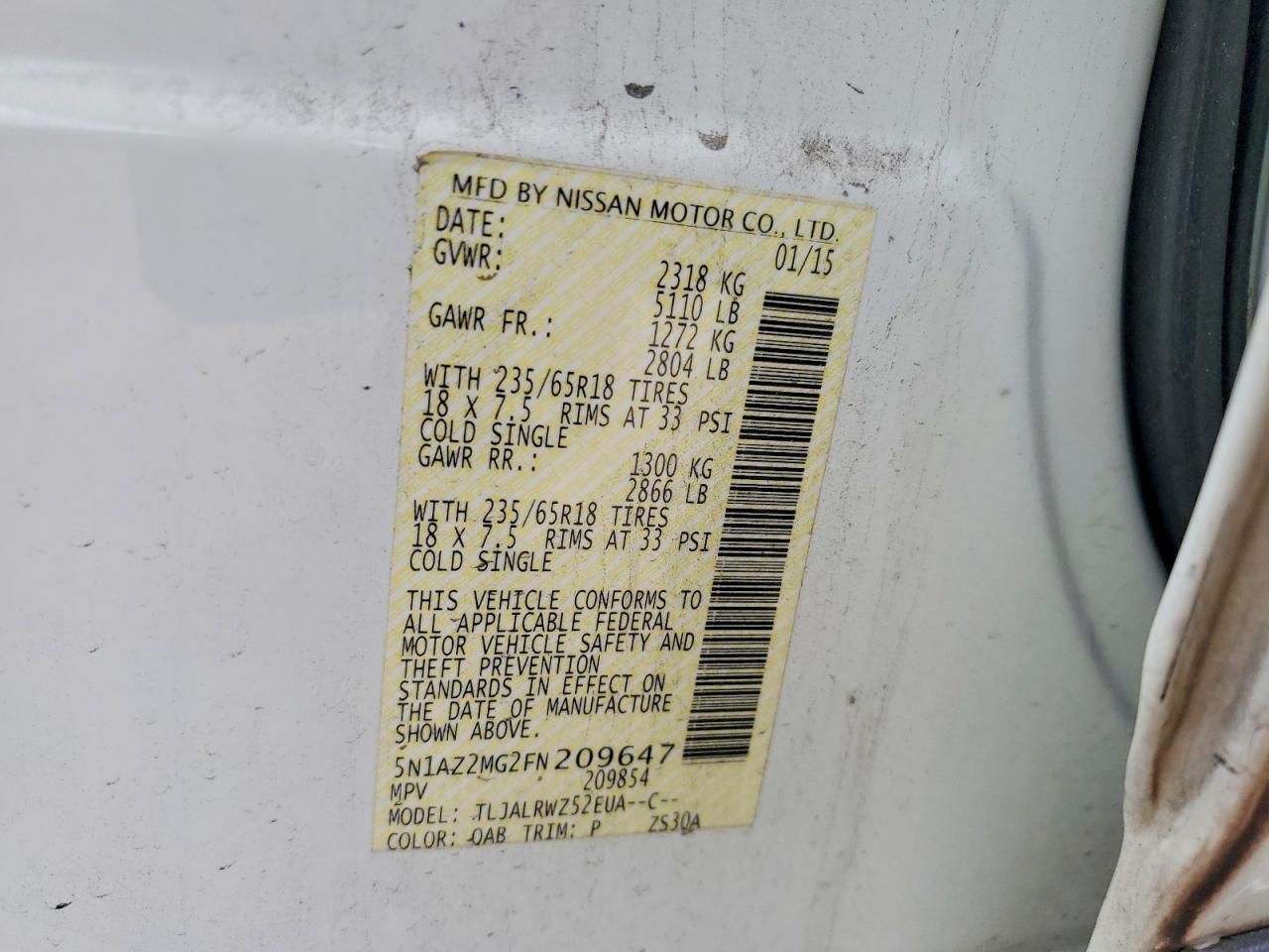 2015 Nissan Murano s