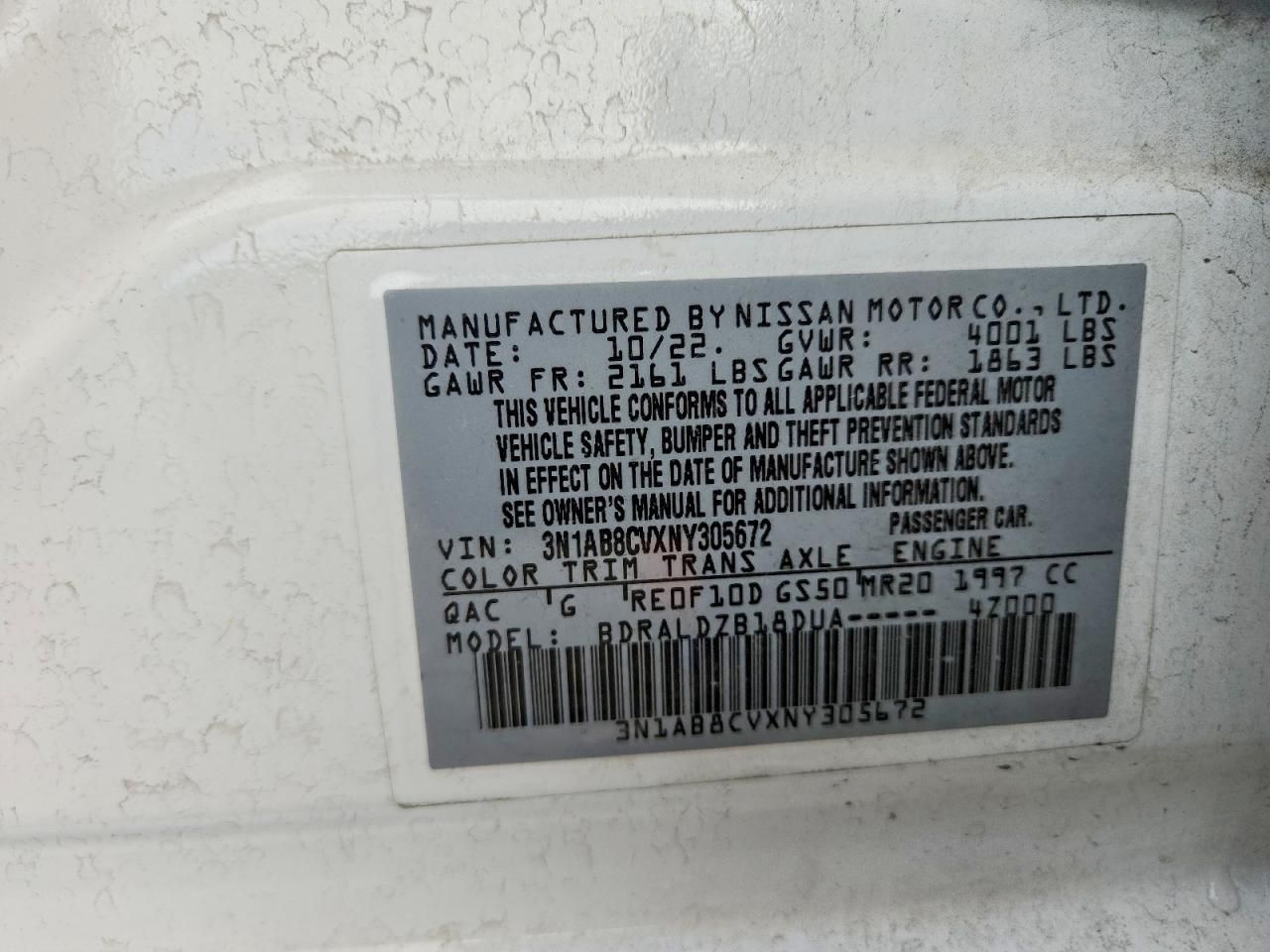 2022 Nissan Sentra sv