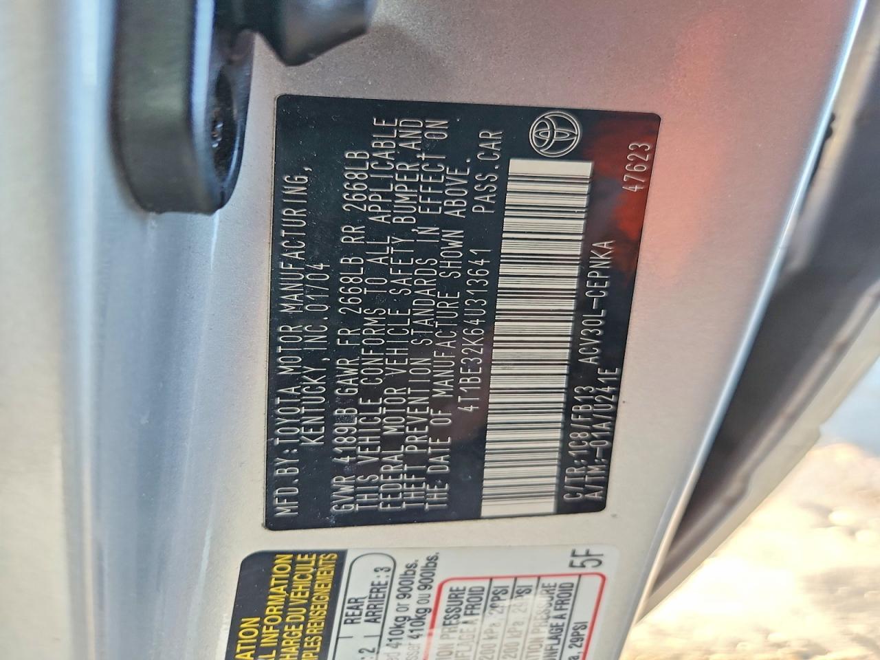 2004 Toyota Camry le