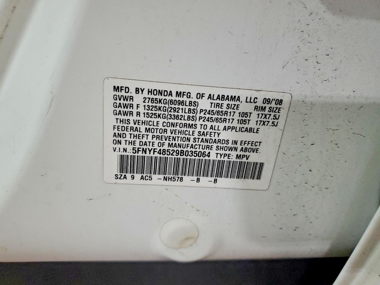 2009 Honda Pilot exl