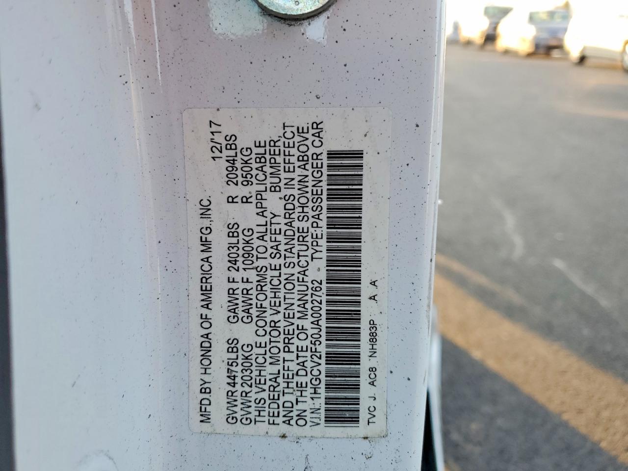 2018 Honda Accord exl