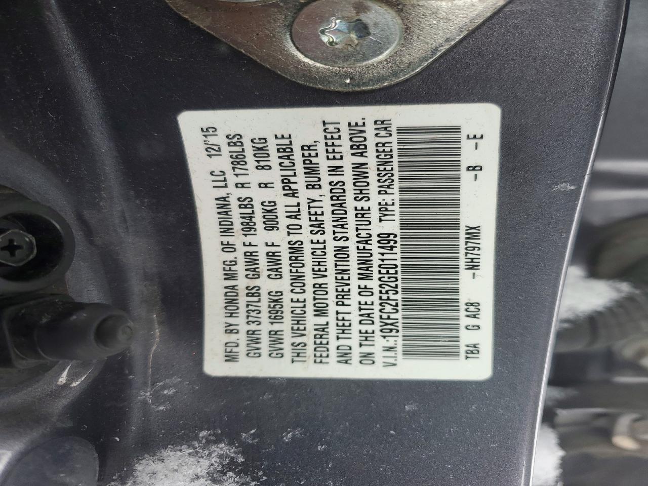 2016 Honda Civic lx