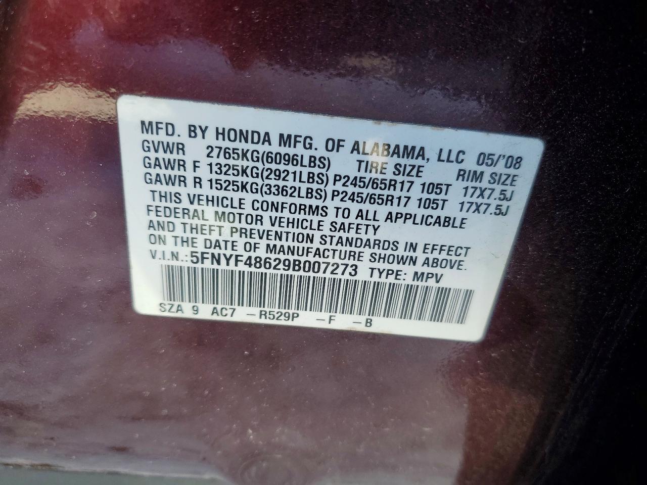 2009 Honda Pilot exl