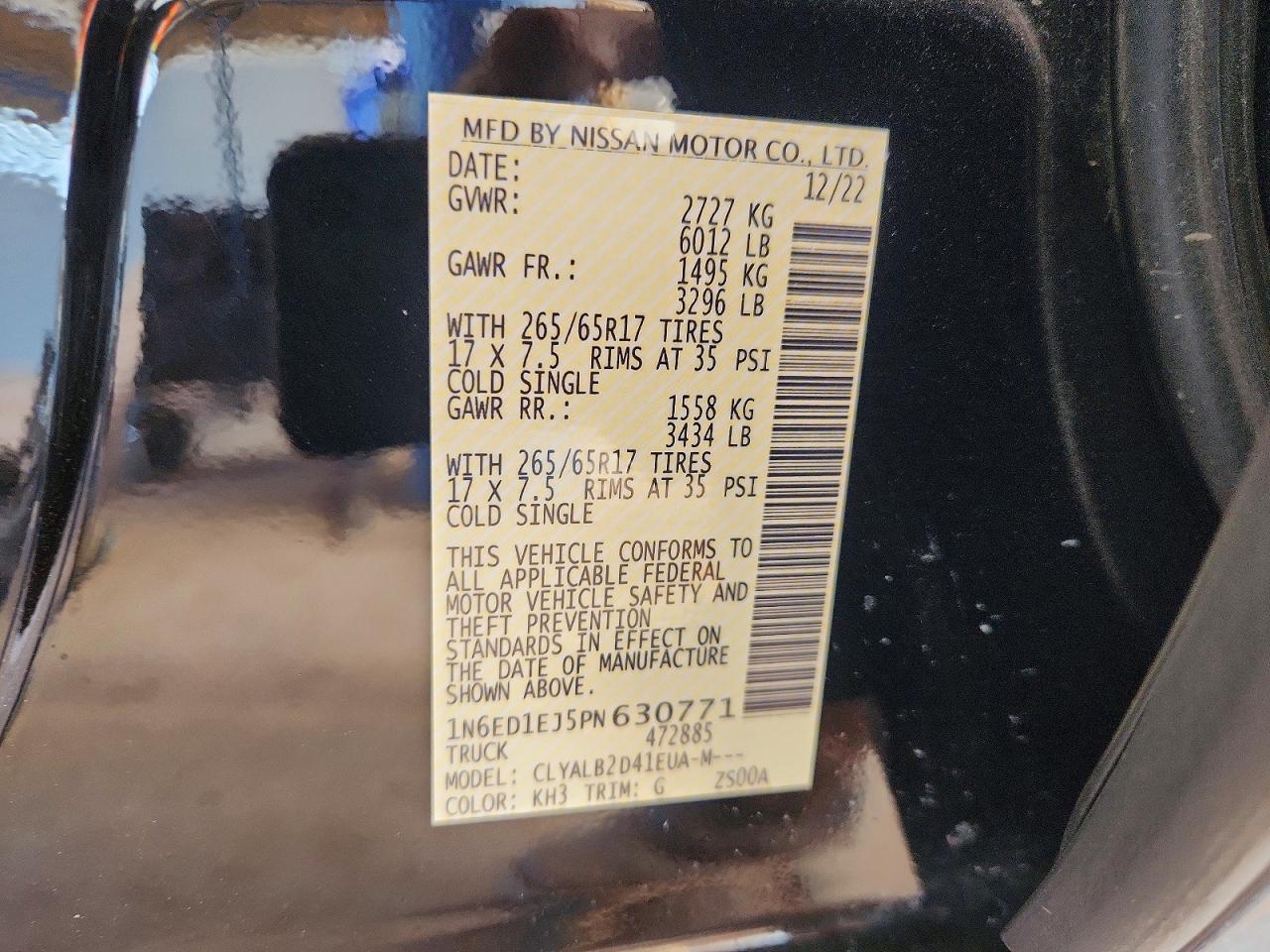 2023 Niss Frontier S