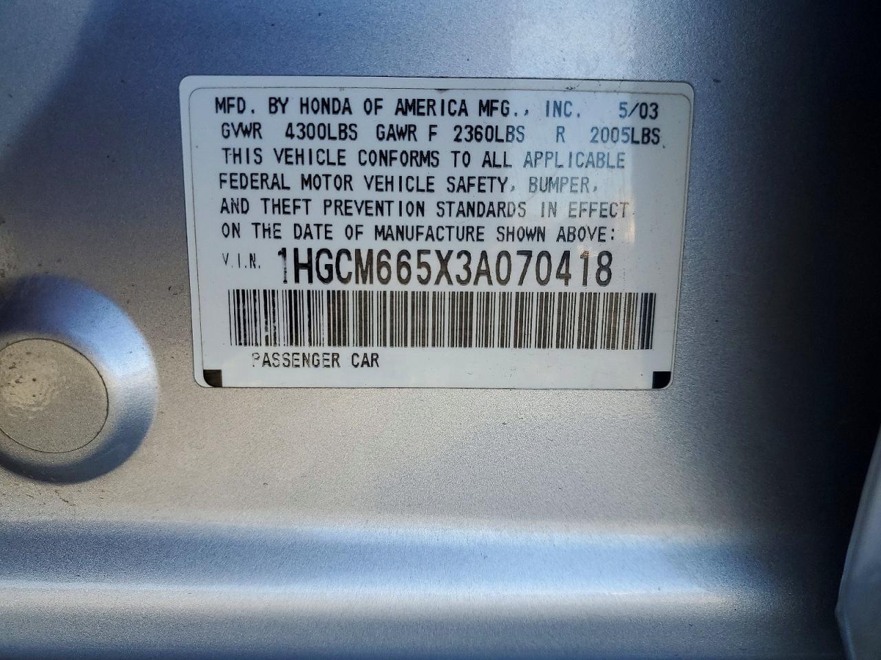 2003 Honda Accord ex