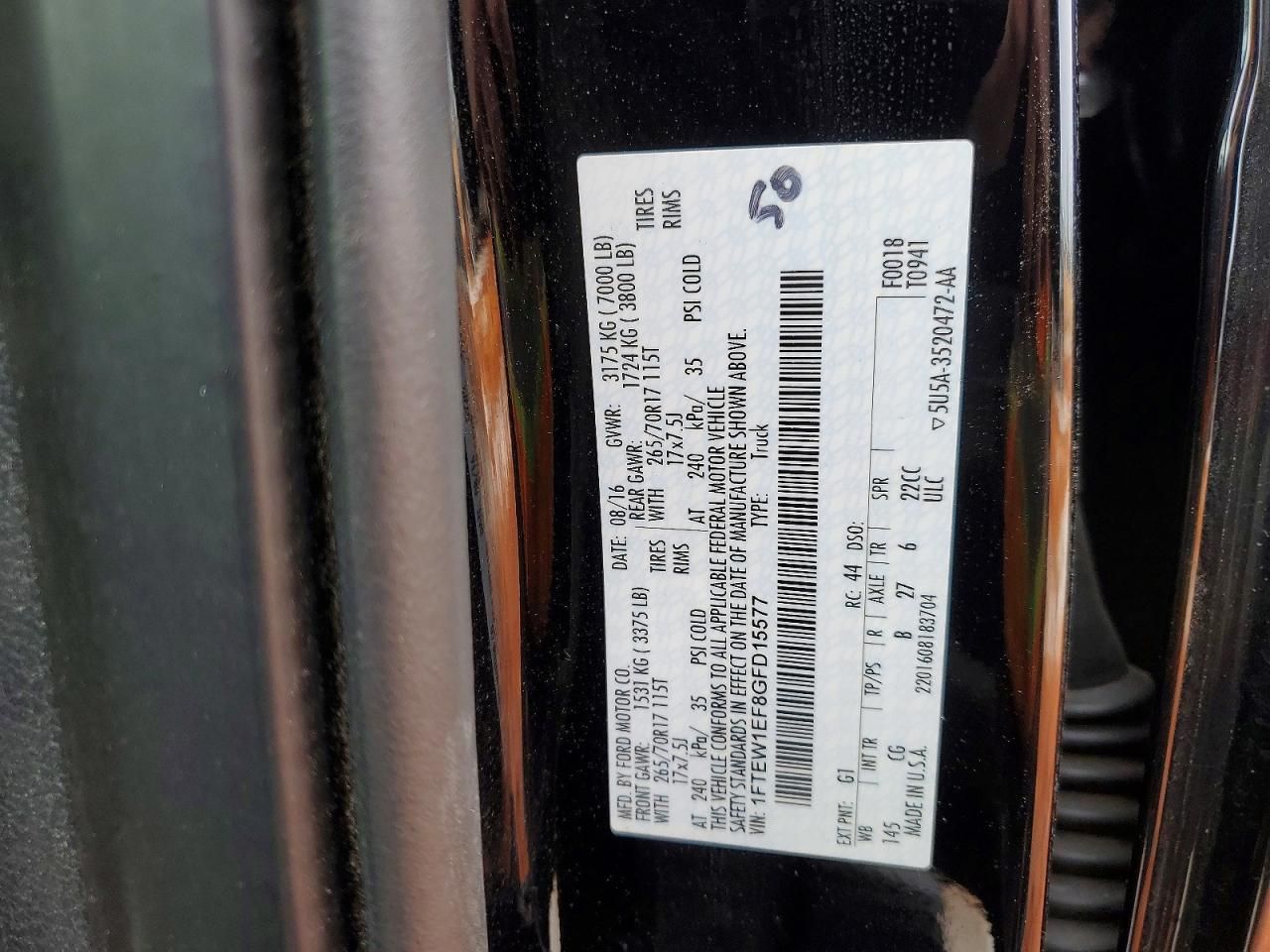 2016 Ford F150 Supercrew