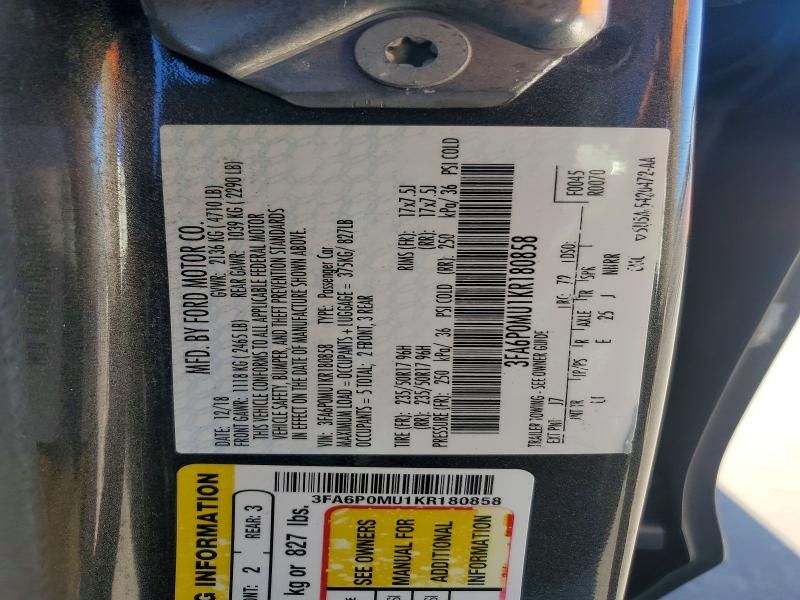 2019 Ford Fusion sel