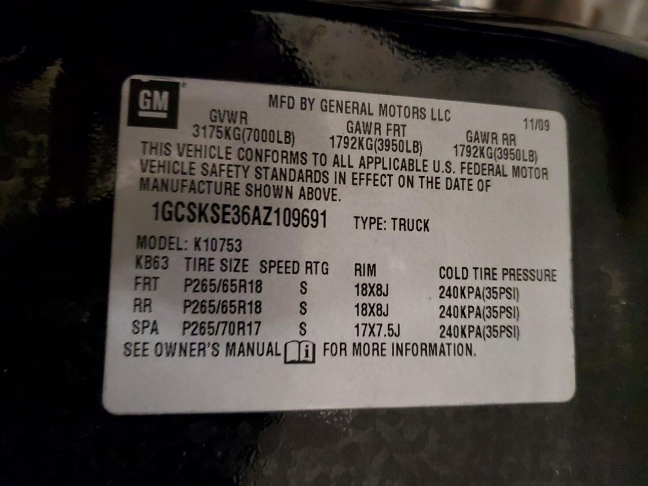 2010 Chevrolet Silverado K1500 lt