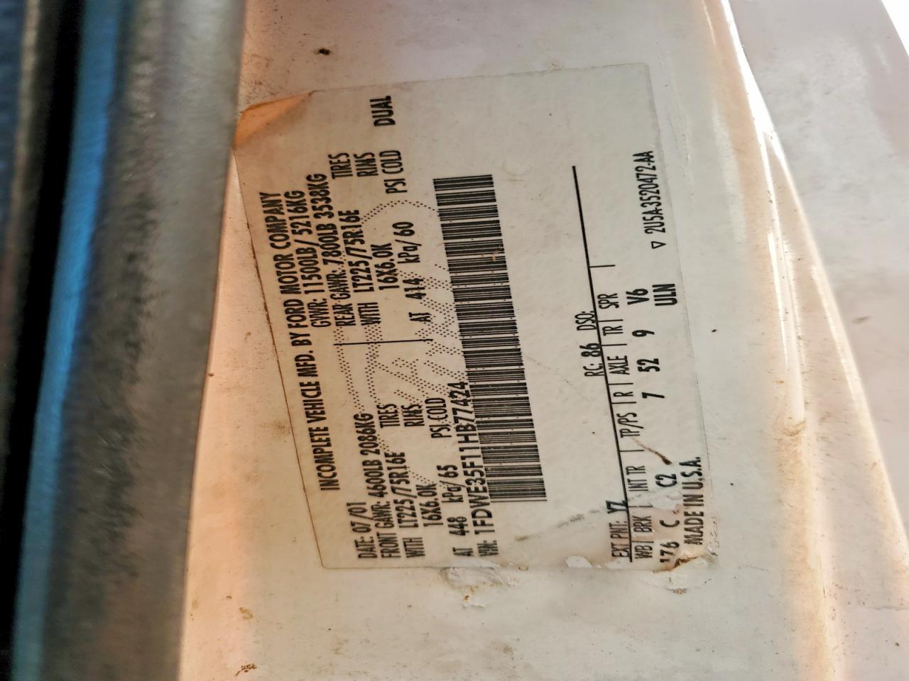 2001 Ford Econoline Commercial