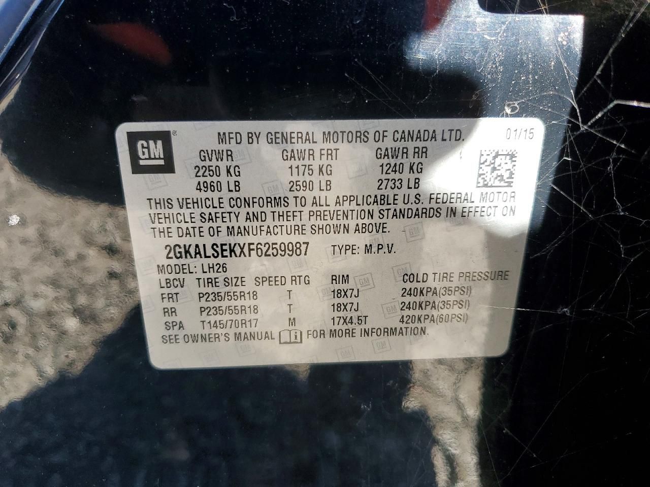 2015 GMC Terrain slt