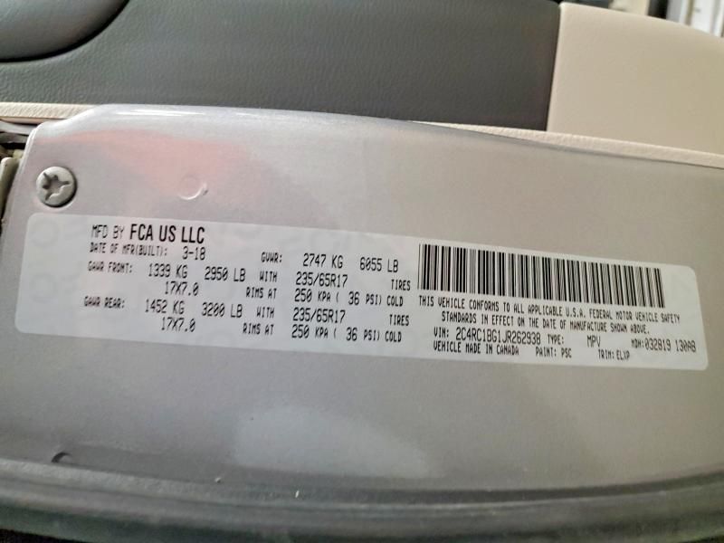 2018 Chrysler Pacifica Touring l