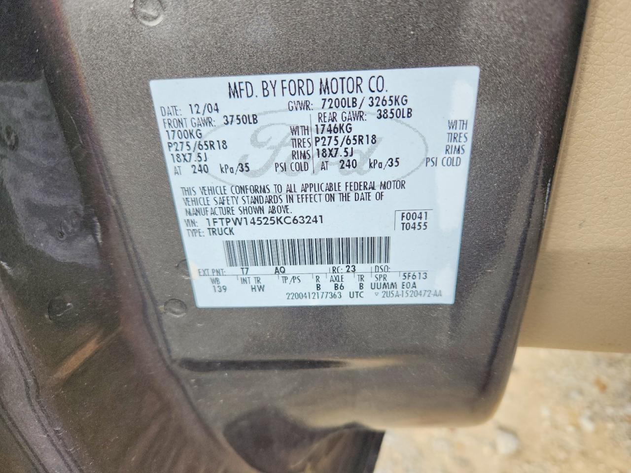 2005 Ford F150 Supercrew