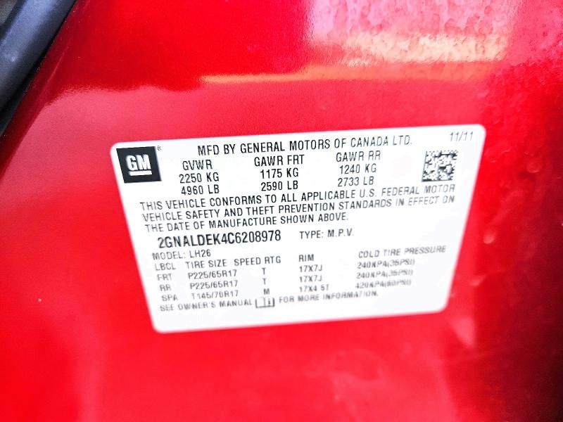 2012 Chevrolet Equinox lt