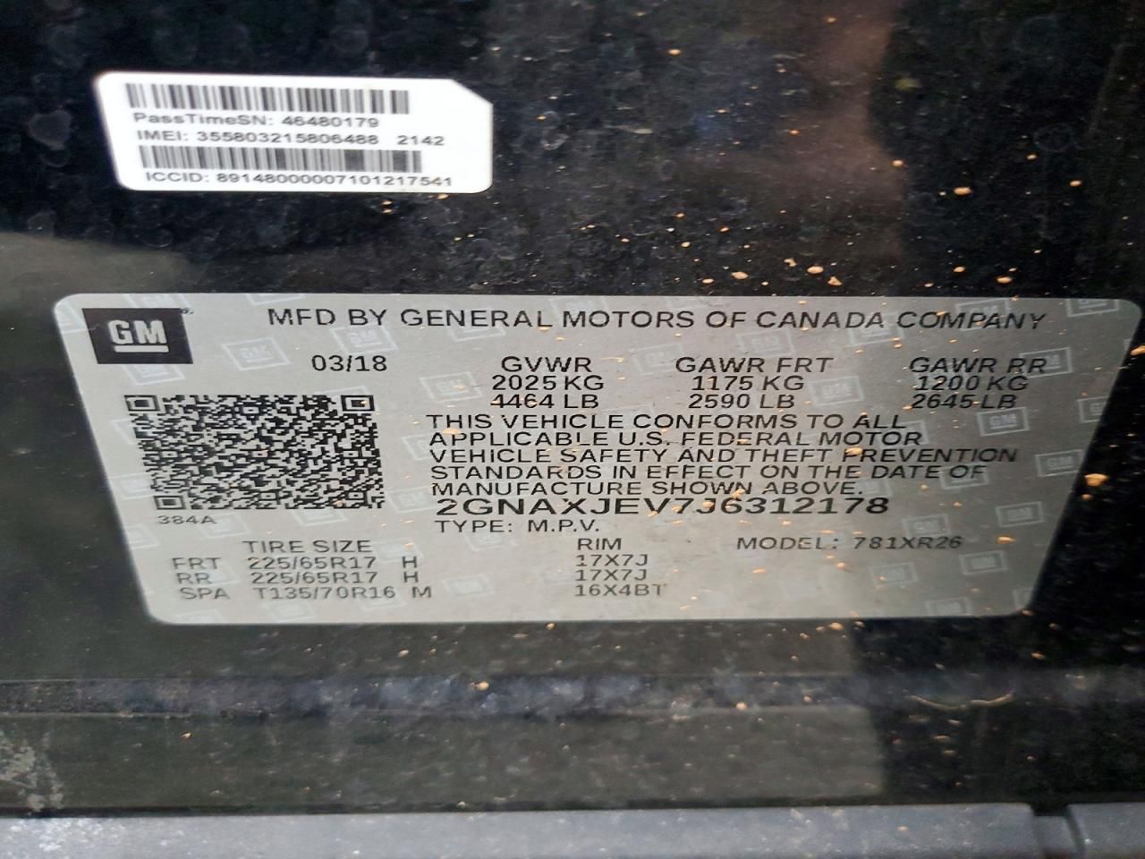 2018 Chevrolet Equinox lt