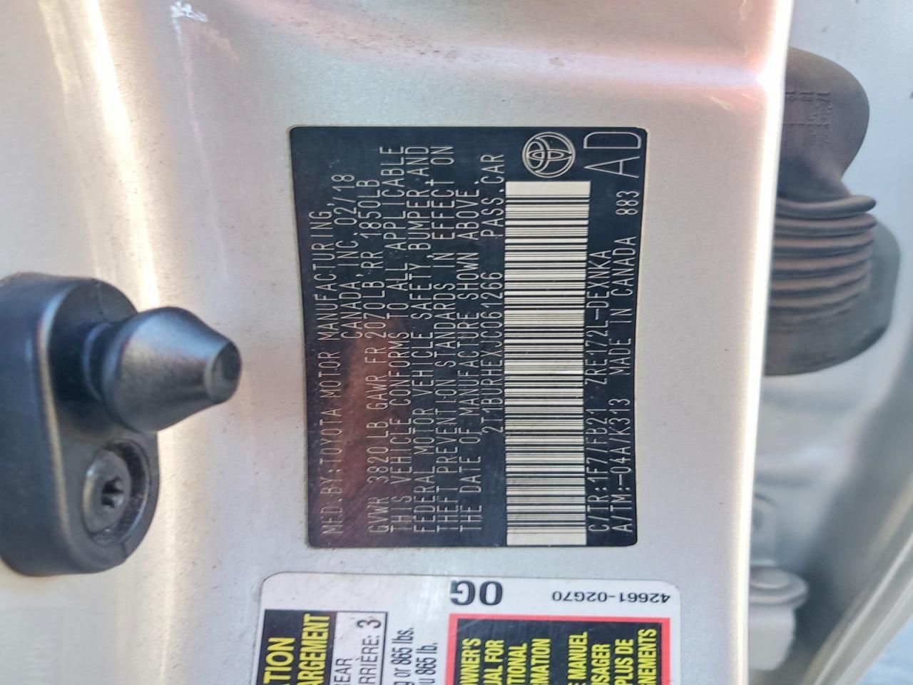 2018 Toyota Corolla l