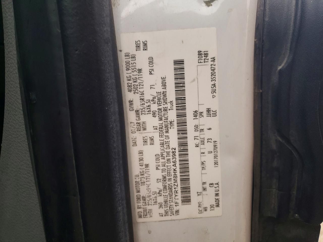 2017 Ford Transit 250 Delivery Van