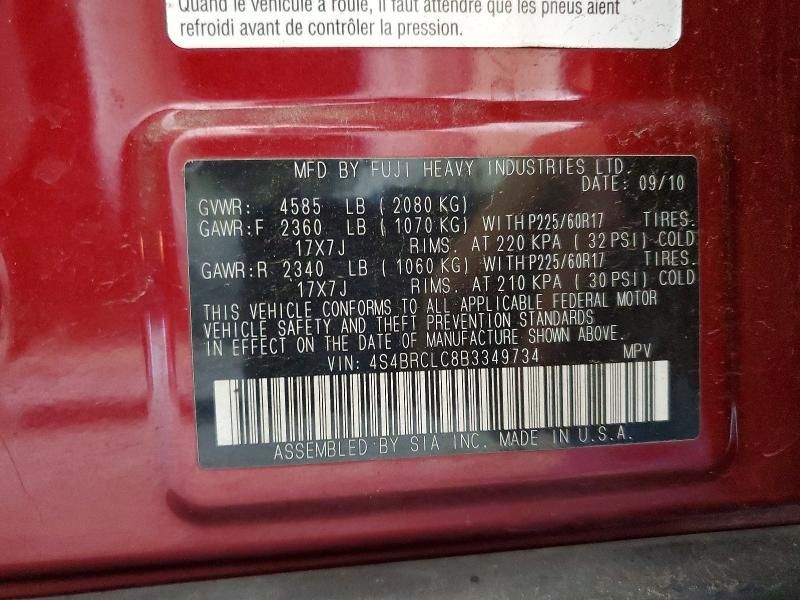 2011 Subaru Outback 2.5i Limited