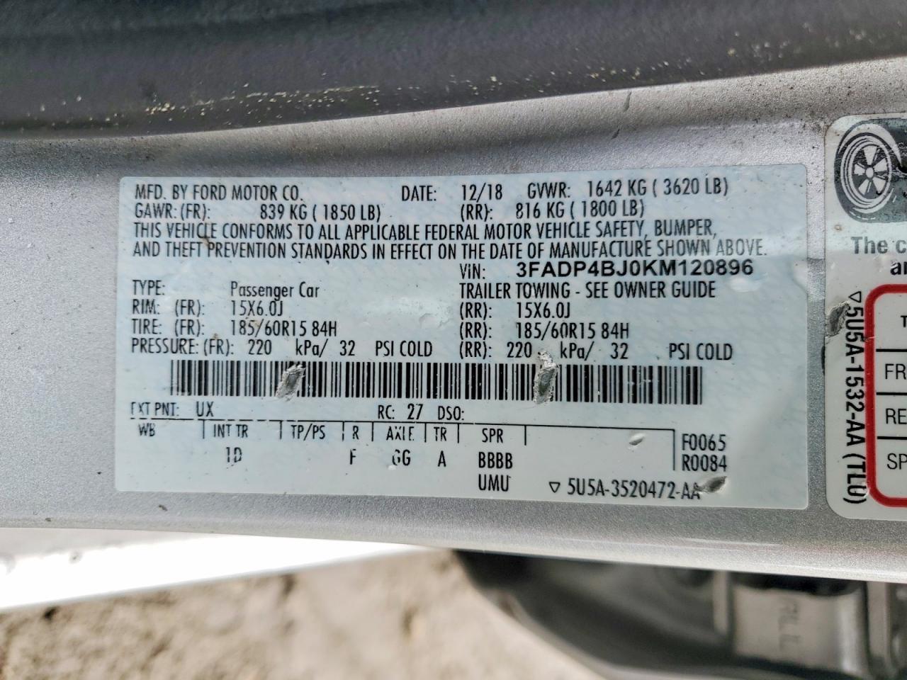 2019 Ford Fiesta se