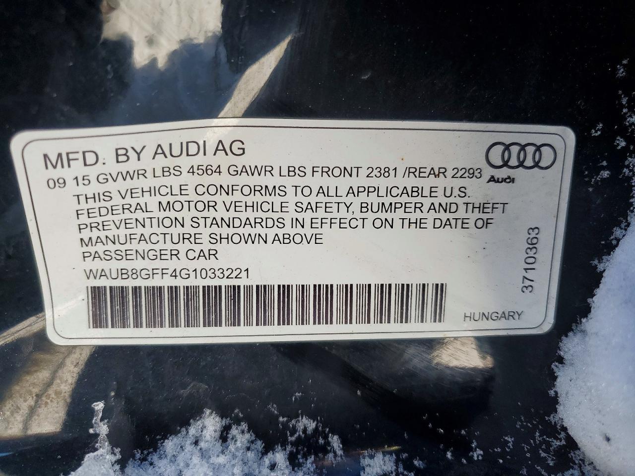 2016 Audi A3 Premium