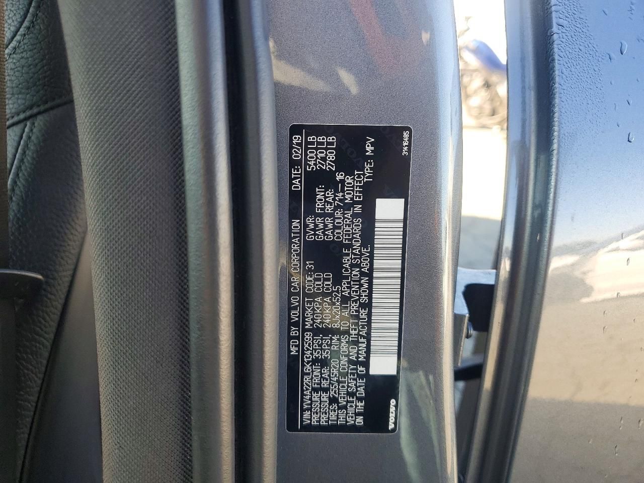 2019 Volvo Xc60 T6 Inscription