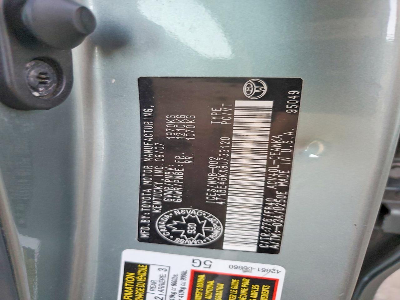2008 Toyota Camry Base