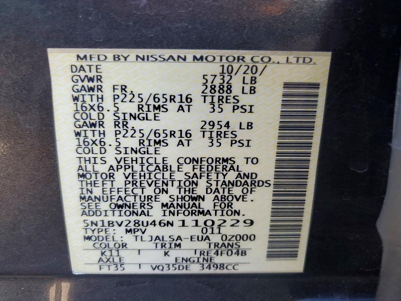 2006 Nissan Quest s