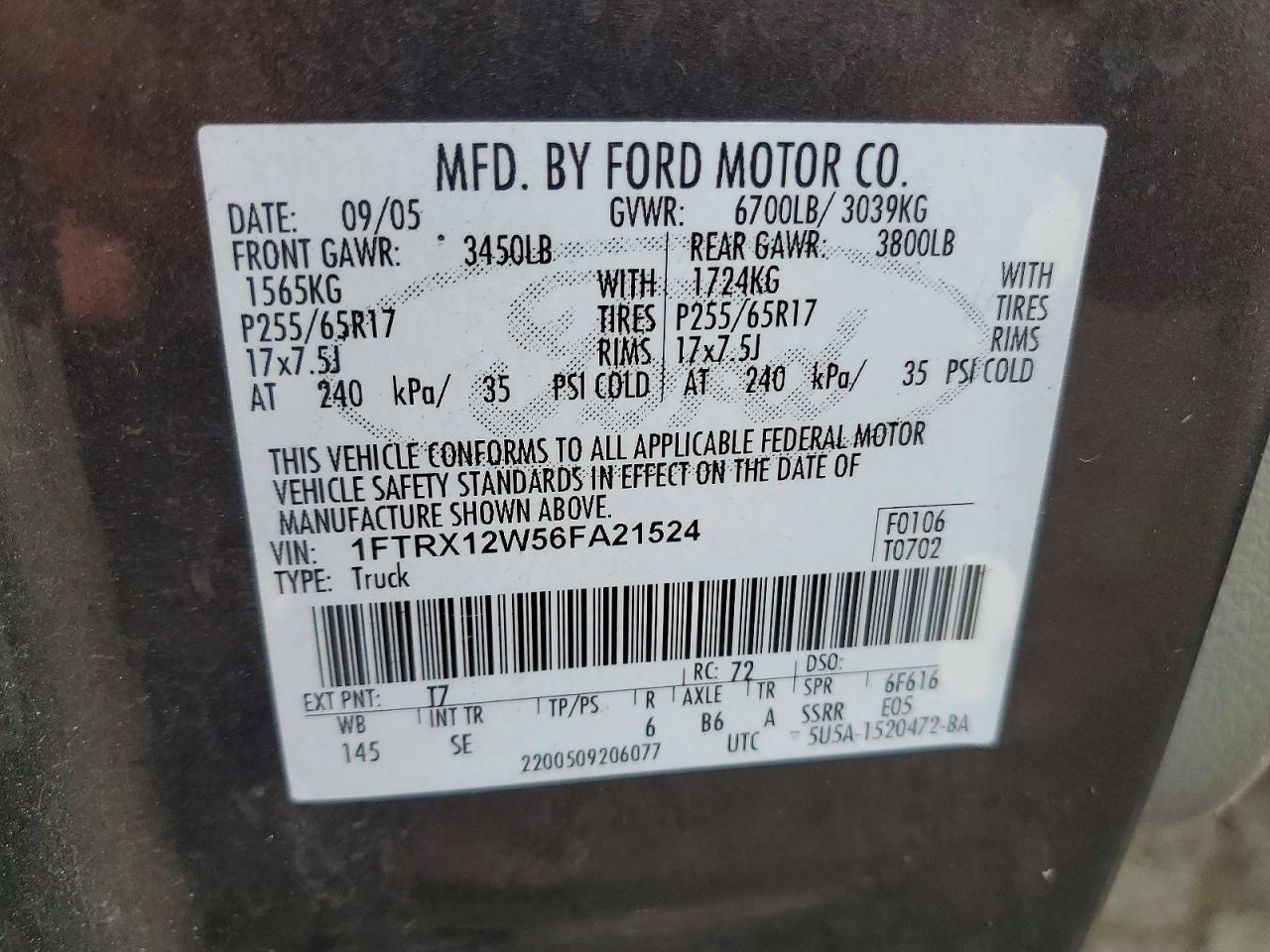 2006 Ford F150