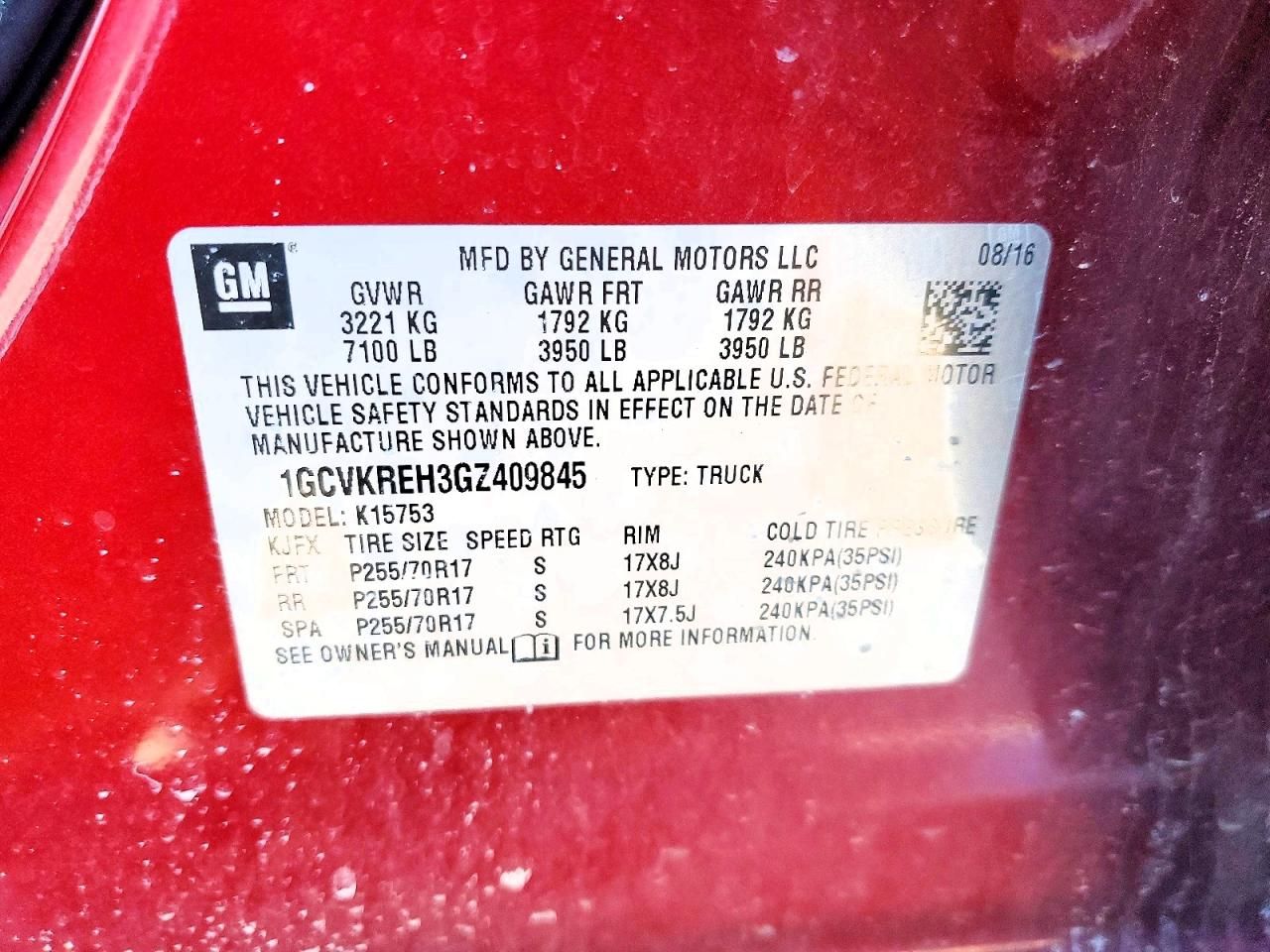 2016 Chevrolet Silverado K1500 lt