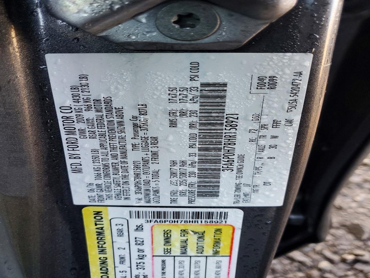2017 Ford Fusion se