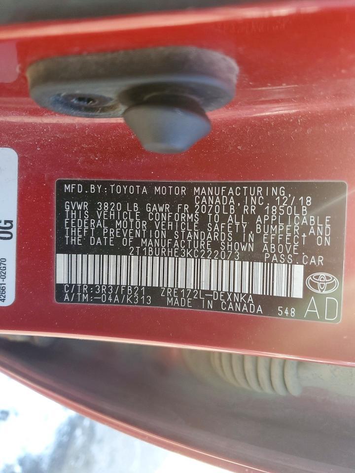 2019 Toyota Corolla l