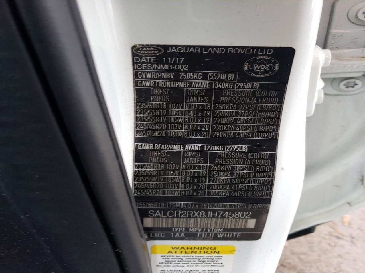 2018 Land Rover Discovery Sport hse