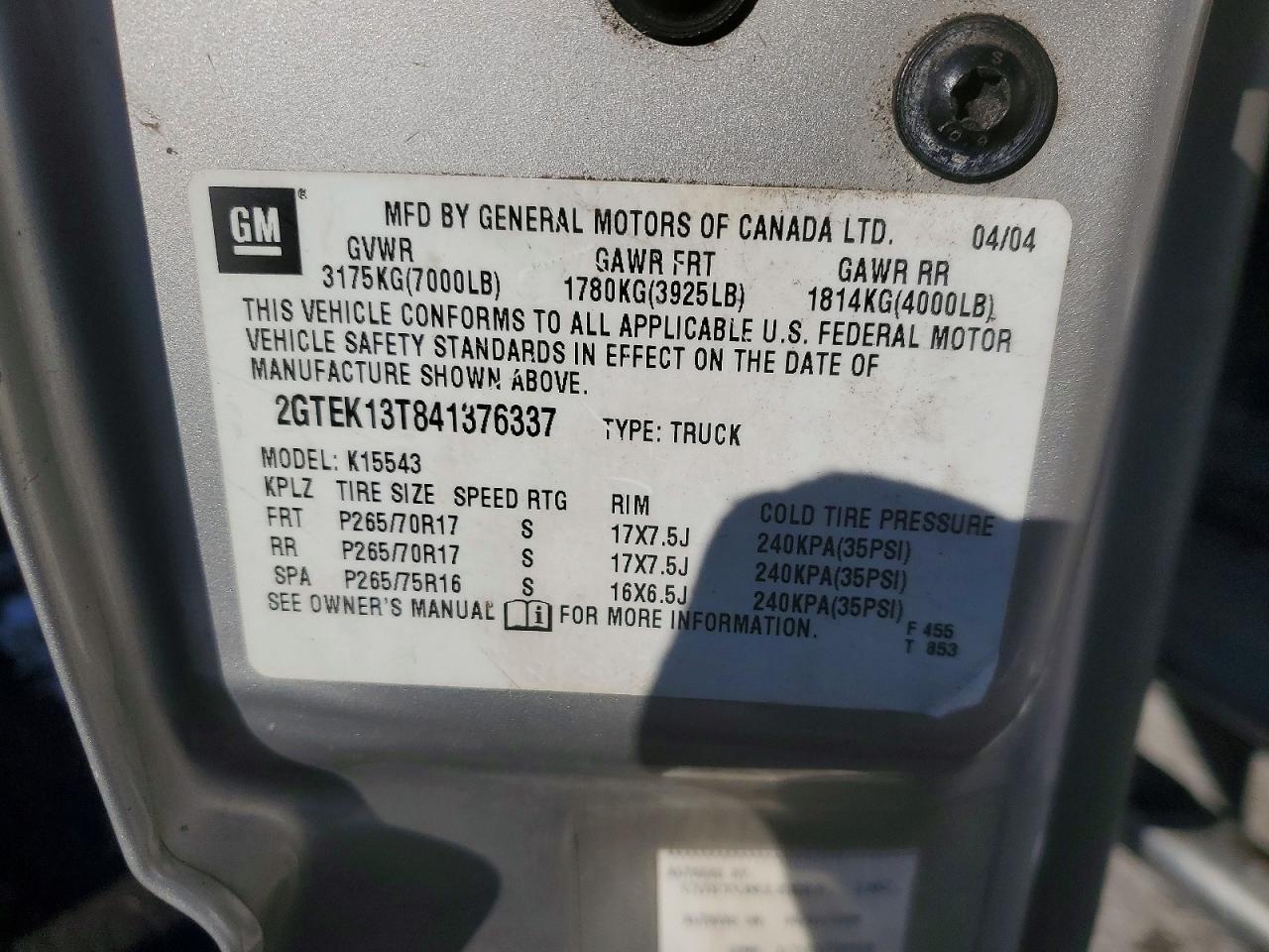 2004 GMC New Sierra K1500