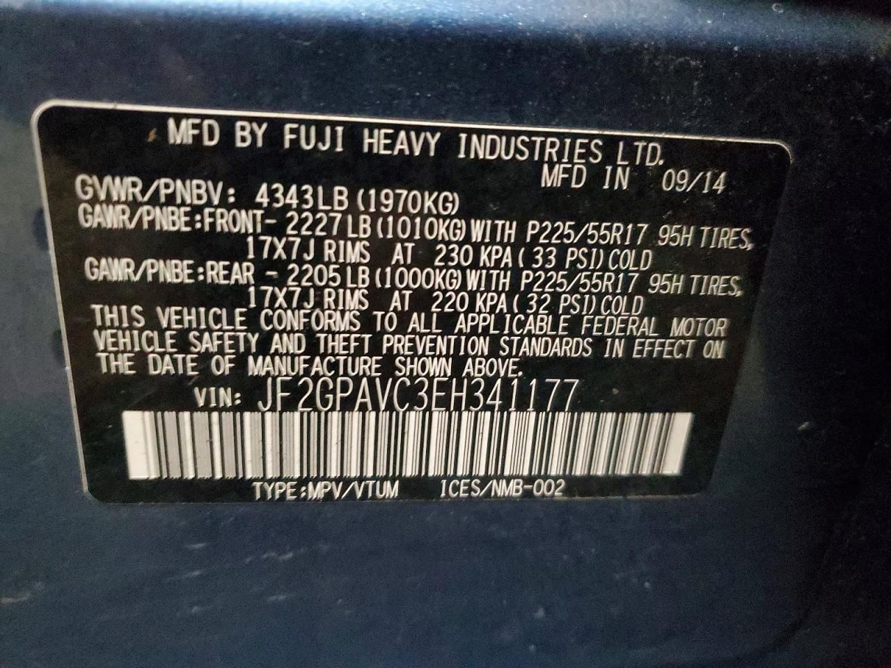 2014 Subaru Xv Crosstrek 2.0 Premium