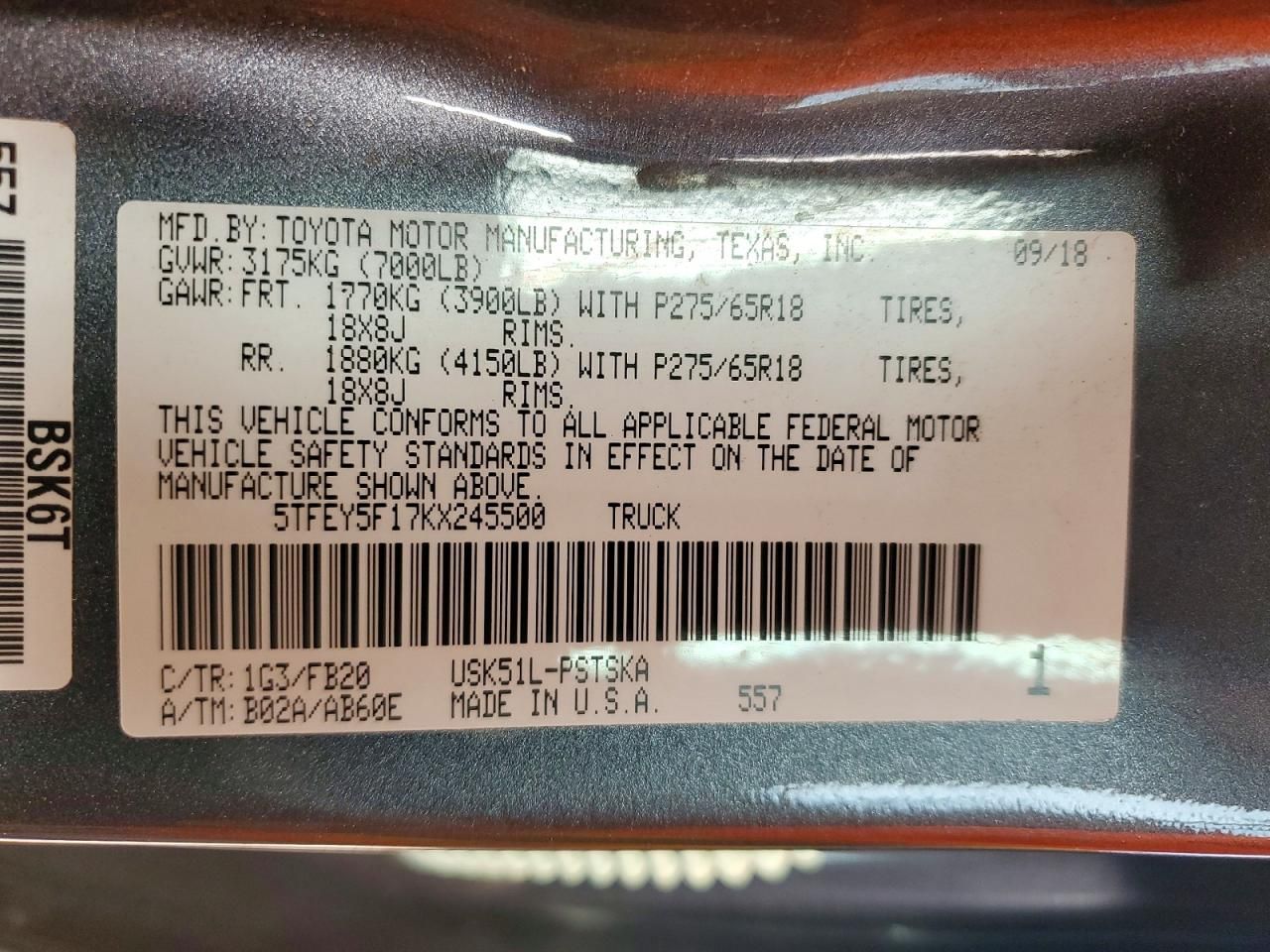 2019 Toyota Tundra Crewmax SR5