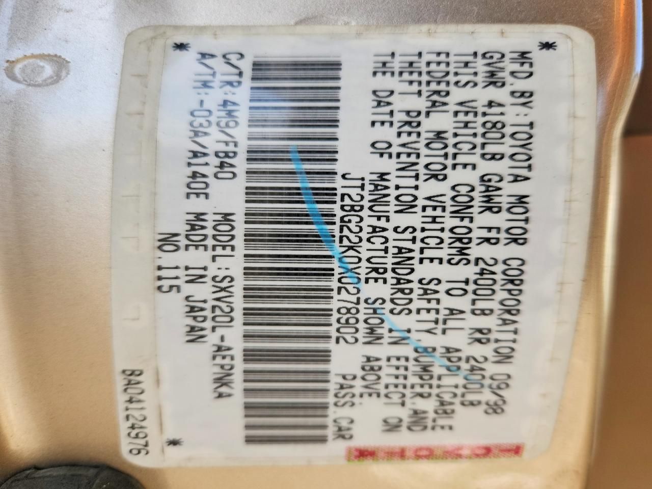 1999 Toyota Camry le