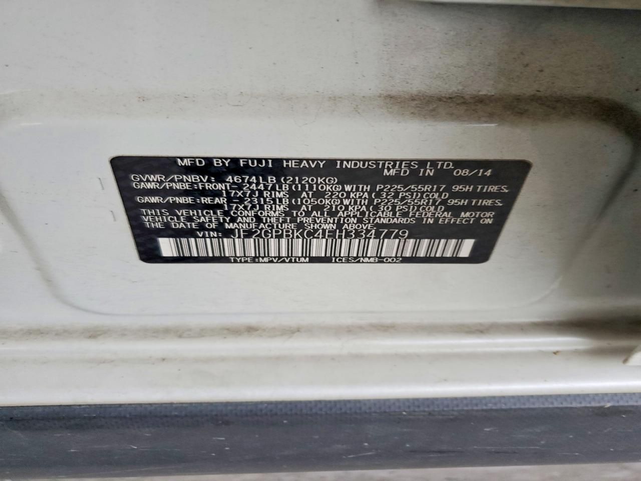 2014 Subaru Xv Crosstrek 2.0i Hybrid Touring