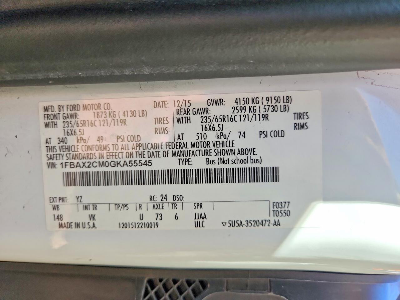 2016 Ford Transit T-350