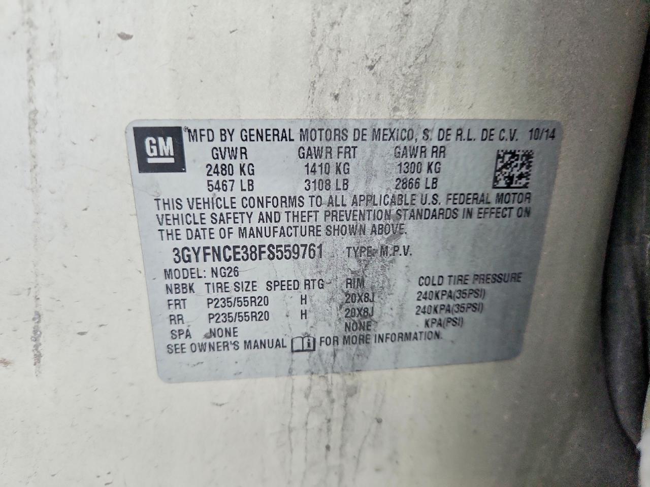 2015 Cadillac Srx Performance Collection