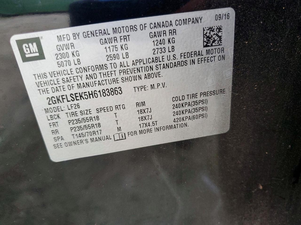 2017 GMC Terrain sle