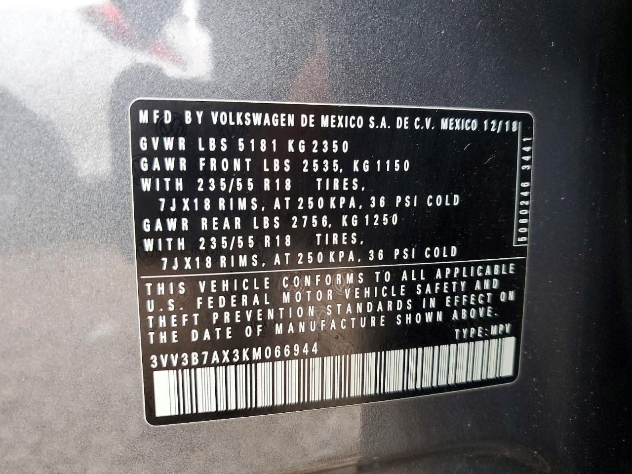 2019 Volkswagen Tiguan se