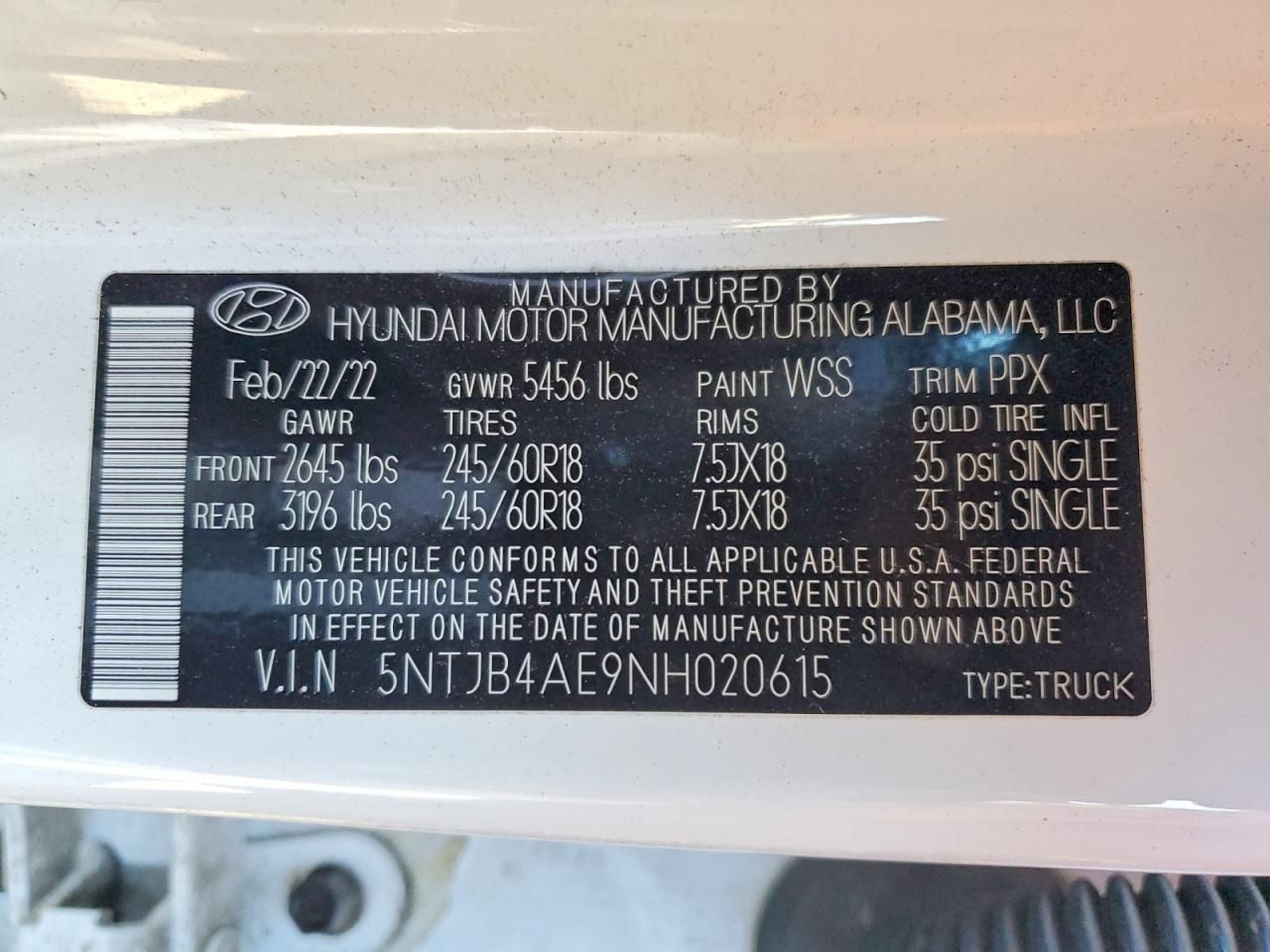 2022 Hyundai Santa Cruz sel