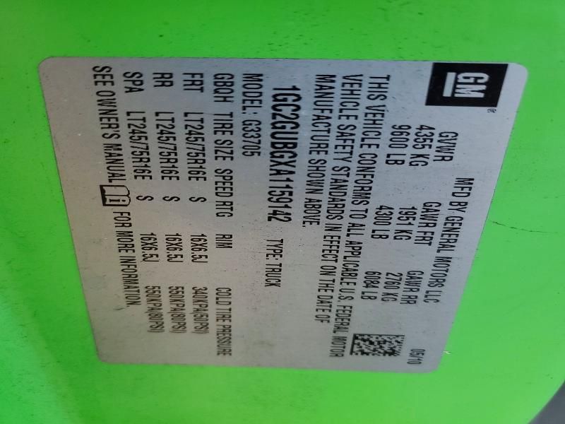 2010 Chevrolet Express 1500 Utility / Service van