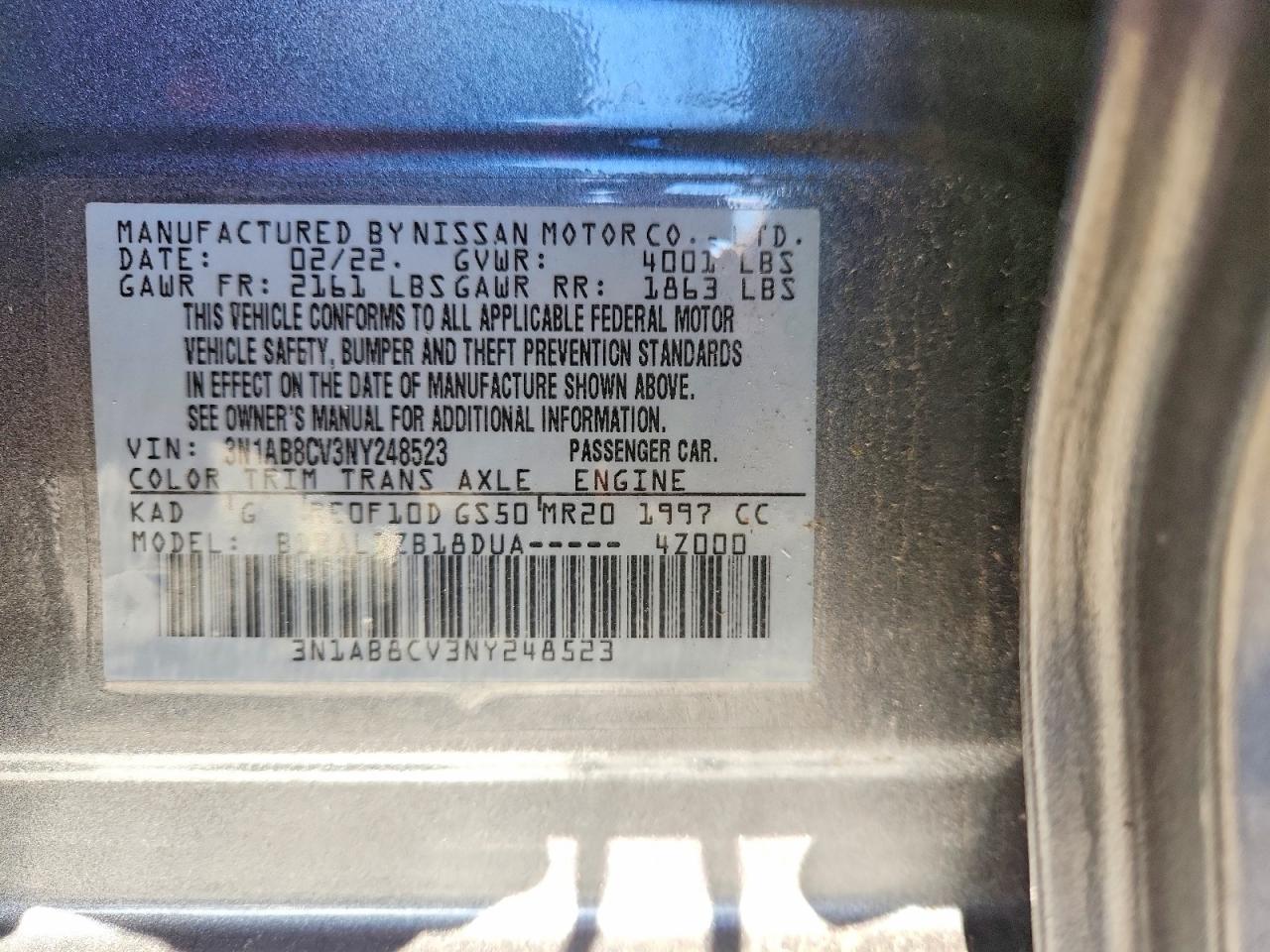 2022 Nissan Sentra sv