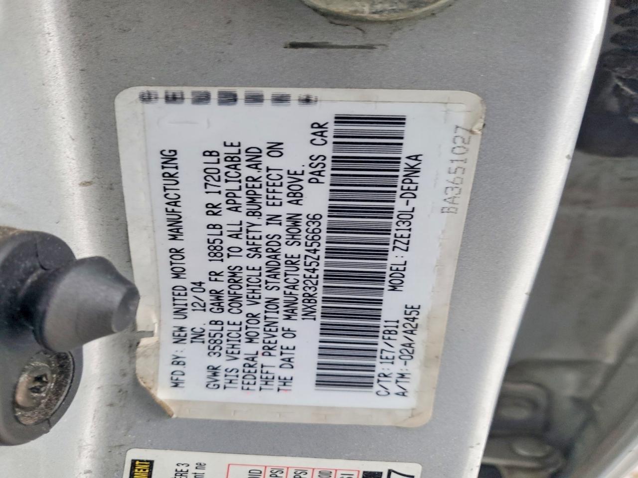 2005 Toyota Corolla le
