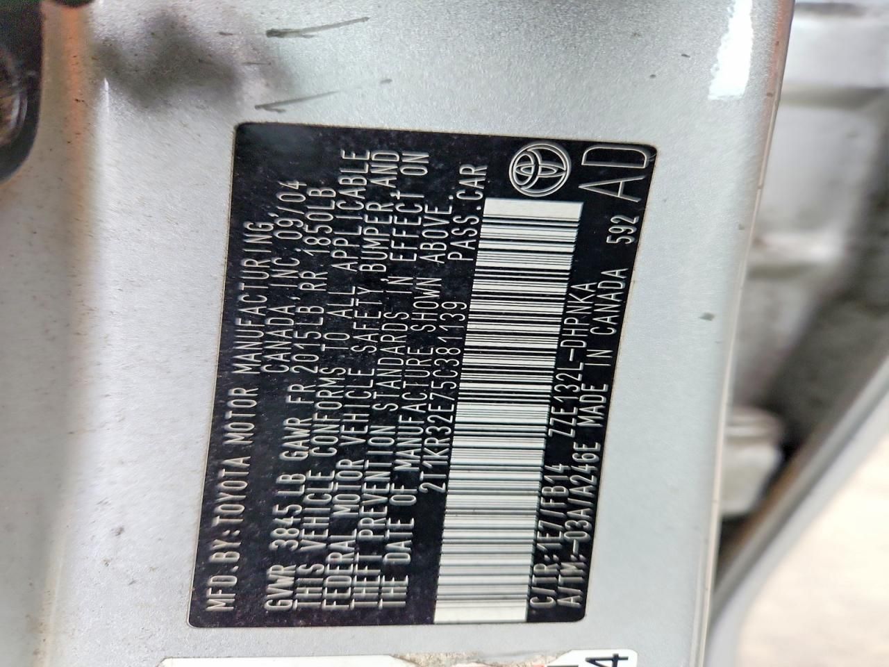 2005 Toyota Corolla Matrix xr